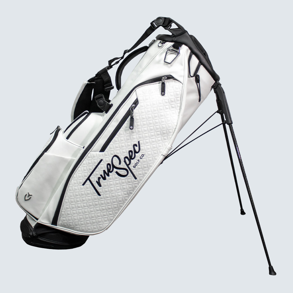 True Spec Golf Player IV Stand Bag - White