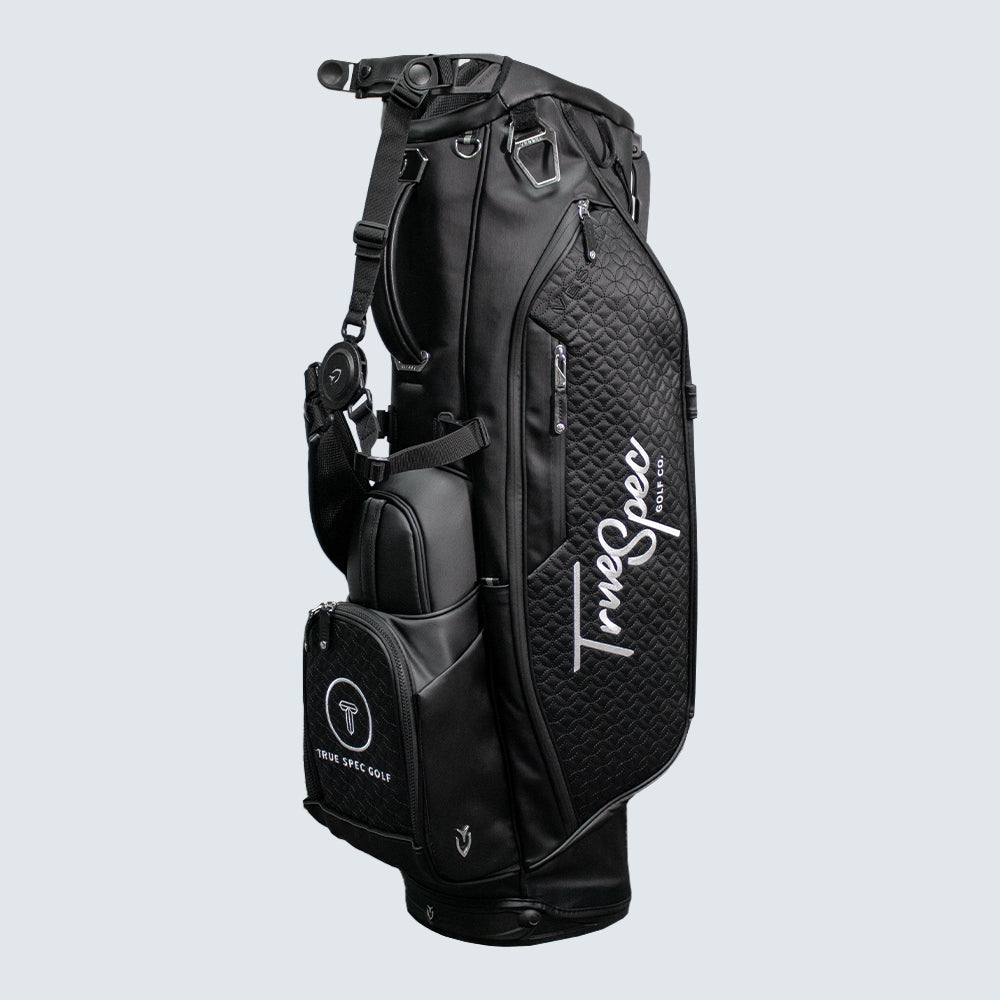 True Spec Golf Player IV Stand Bag - Black